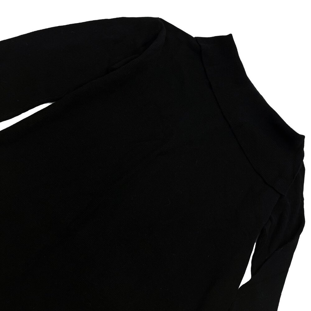 Lafayette 148 New York Black Stretch Long Sleeve Top Womens S - Picture 2 of 5